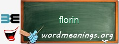 WordMeaning blackboard for florin